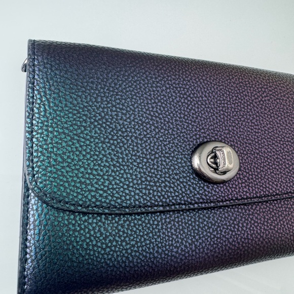 Coach Iridescent Multicolor Genuine Leather Clutch / Large Wallet - Picture 2 of 14